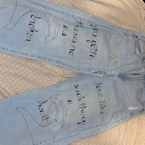 Celebrity Pink 11/30 Distressed Hand-Painted Jeans
